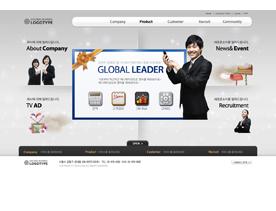 灰色闪亮星光-韩国风格手机通信企业公司网站设计