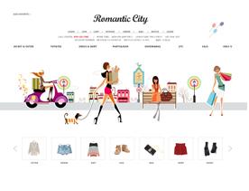 时尚素雅白色系韩国动漫摩登风格女性服饰配饰购物网网页设计