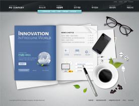 悠然自在！经典酷黑色系韩国风格个人空间官方网站创意设计