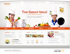 色彩缤纷白色系魔法厨房-韩国风格厨师美食专家类网站设计