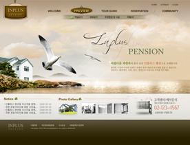 古典文艺咖啡色调界面设计-韩国风楼盘房地产展示网页模板设计