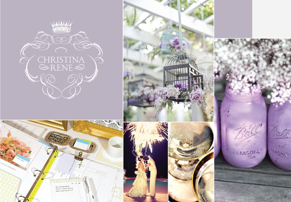 浪漫时尚与优雅复古相融-Christina Rene婚礼策划机构品牌VI设计