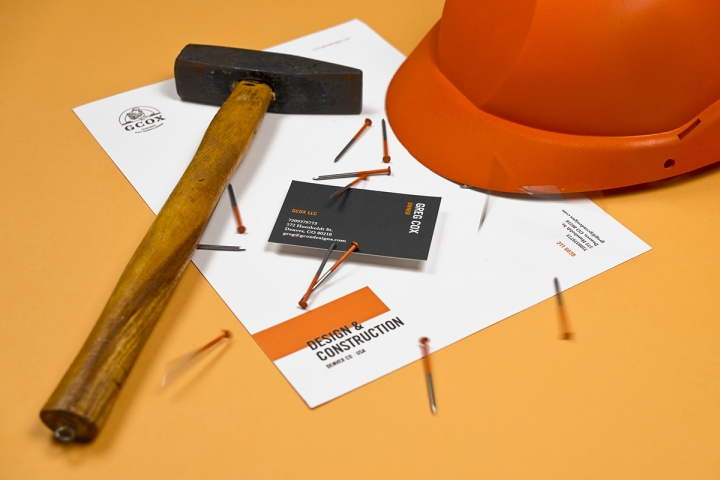 GCOX建筑设计公司品牌VI设计-虔城设计公司为房产建筑公司提供品牌宣传全案设计服务