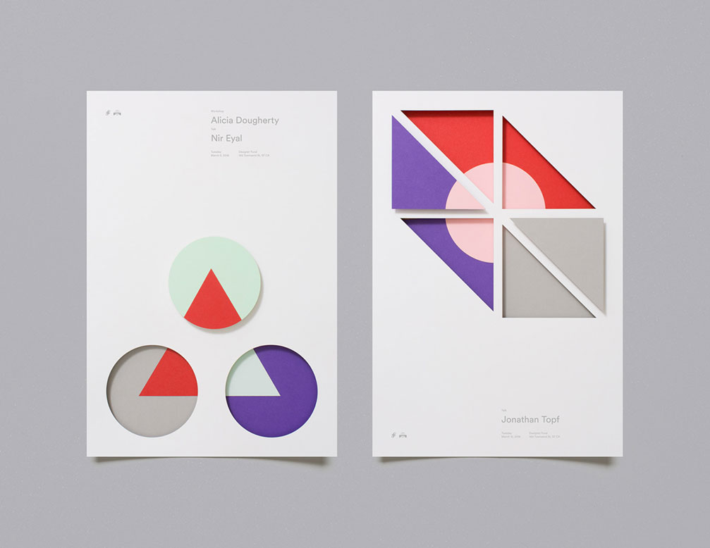 抽象几何图形镂空立体感海报设计-上海虔城设计公司专业为品牌提供海报设计服务