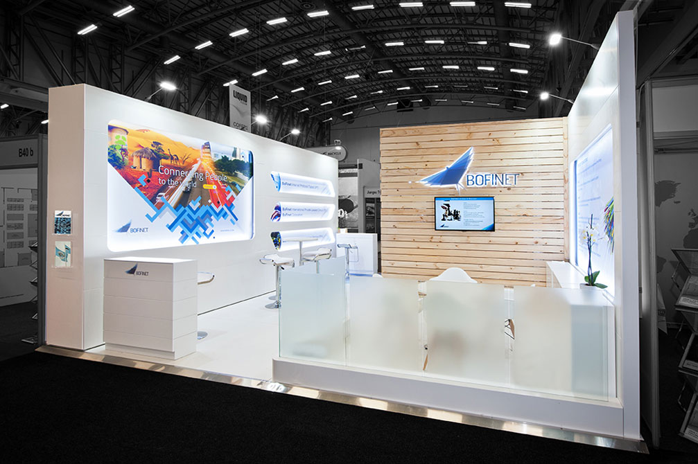 电信基础工程设施批发商Bofinet光纤产品展厅设计-虔城设计为光纤,电缆企业提供展厅,空间设计服务