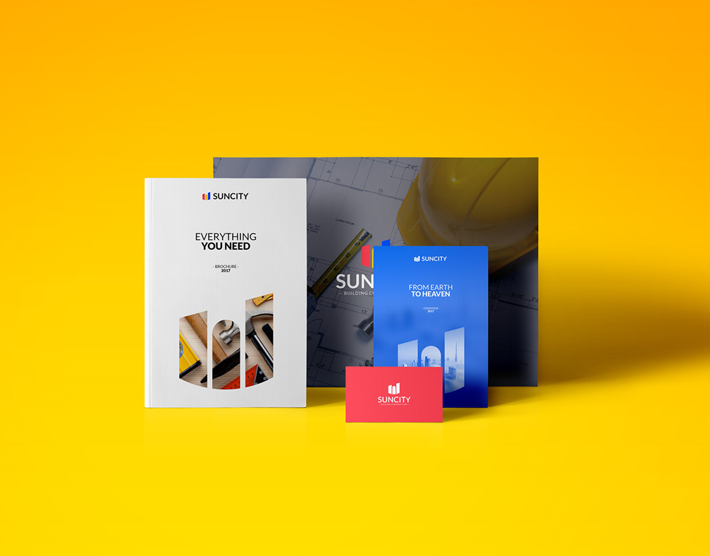 SUNCITY建筑工程公司logo设计及VI应用设计